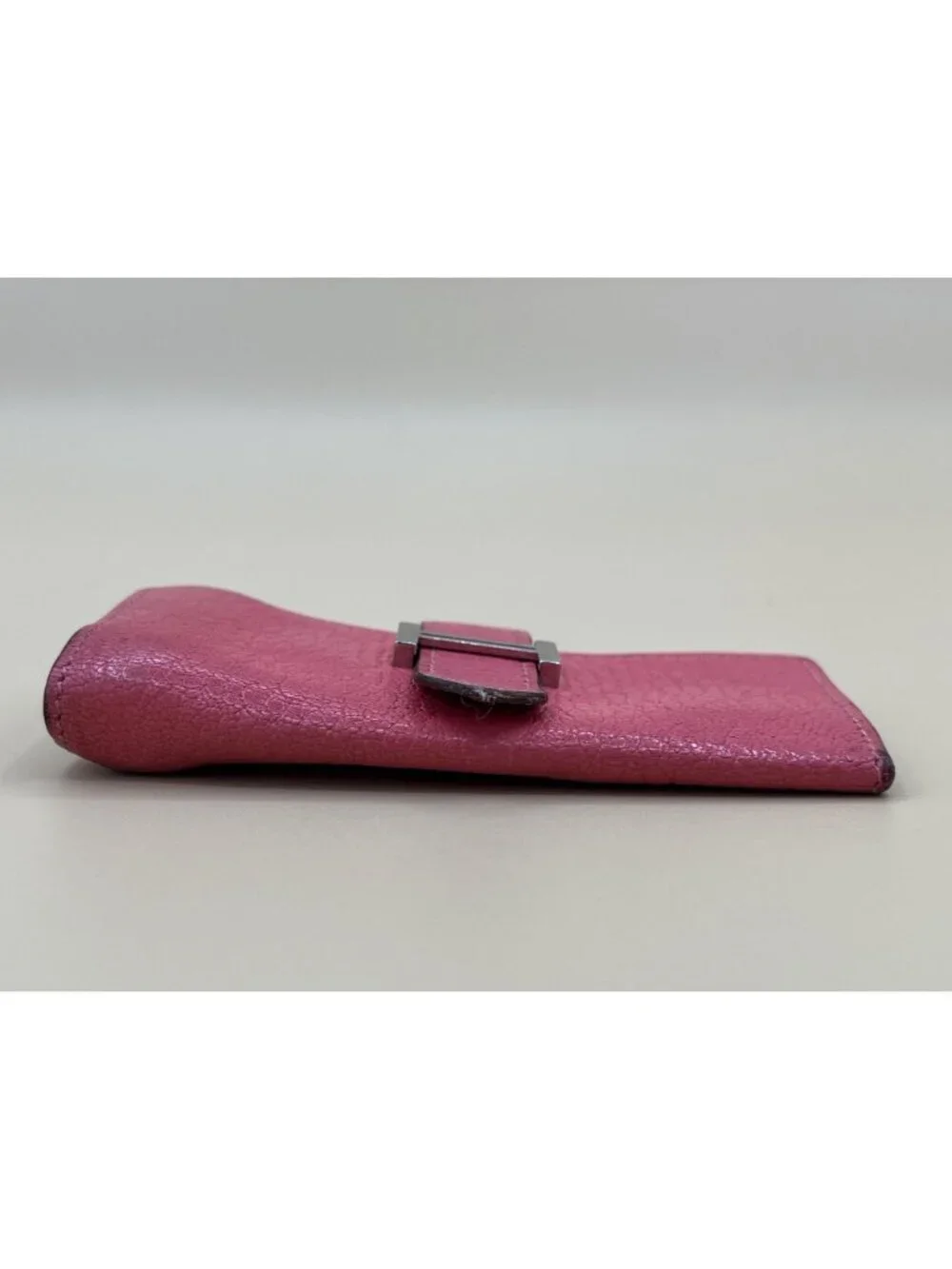 Hermes Bearn Key Case Holder Pink Rose Epsom Leather Silver H Clasp Made in Fran